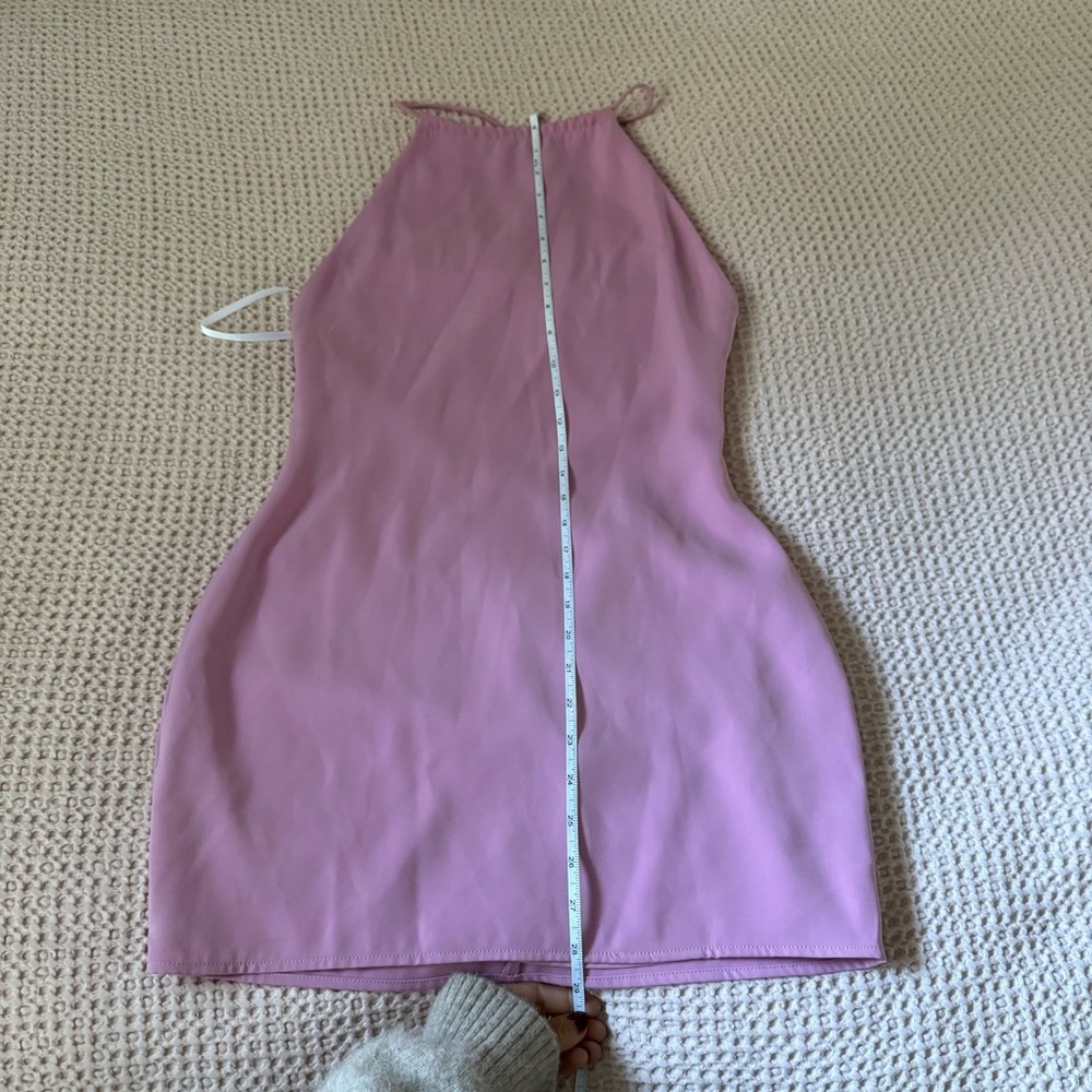 Superdown Pink Halter Mini Dress Size Small Backless Party Dress Revolve Brand - Picture 11 of 11